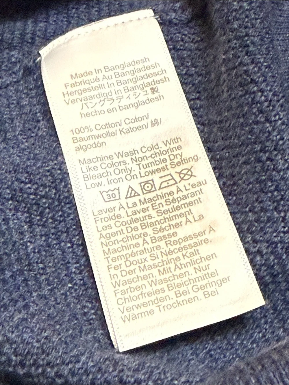 J.Crew Men’s 100% Cotton Dark Blue Crewneck Sweater Medium NWT